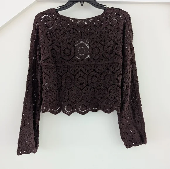 Crochet Cardigan Sweater - Picture 2 of 6